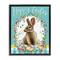 Stupell Industries Happy Easter Bunny Wreath Floating Frame Wall Art